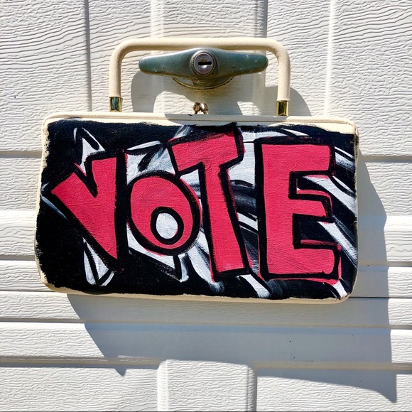 Vintage Handbags - Vintage Handbag VOTE Statement Piece